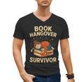 Book Hangover Survivor Reading Humor Librarian Bibliophiles Men's V-Neck T-Shirt