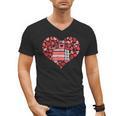 Book Heart Cute Read Book Reading Librarian Across America Men's V-Neck T-Shirt
