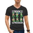 Book Leprechaun St Patrick's Day Library Librarian Reading Men's V-Neck T-Shirt