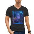 Book Library Bookshelf Armchair Window Pattern Print Men's V-Neck T-Shirt