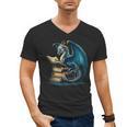 Book Lover Bookworm Reading Books Dragon Sci-Fi Character Men's V-Neck T-Shirt Book Lover Bookworm Reading Books Dragon Sci-Fi Character Men's V-Neck T-Shirt