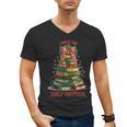 Book Lover Christmas Tree I Have No Shelf Control Men's V-Neck T-Shirt