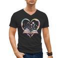 Book Lover Heart Shaped Reading Art Bookworm Men's V-Neck T-Shirt Book Lover Heart Shaped Reading Art Bookworm Men's V-Neck T-Shirt