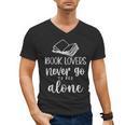 Book Lovers Never Go To Bed Alone Bibliophile Humor Men's V-Neck T-Shirt Book Lovers Never Go To Bed Alone Bibliophile Humor Men's V-Neck T-Shirt