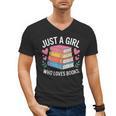 Book Nerd Just A Girl Who Loves Books Literary Enthusiast Men's V-Neck T-Shirt Book Nerd Just A Girl Who Loves Books Literary Enthusiast Men's V-Neck T-Shirt