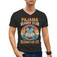 Book And Pajamas Reading Bedtime Men's V-Neck T-Shirt Book And Pajamas Reading Bedtime Men's V-Neck T-Shirt