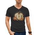 Book Pumpkin Fall Reading Thanksgiving Teacher Librarian Men's V-Neck T-Shirt