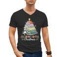All Booked For Christmas Book Tree Lights Christmas Library Men's V-Neck T-Shirt All Booked For Christmas Book Tree Lights Christmas Library Men's V-Neck T-Shirt