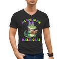 All Booked For Mardi Gras Crocodile Reading Book Teacher Men's V-Neck T-Shirt All Booked For Mardi Gras Crocodile Reading Book Teacher Men's V-Neck T-Shirt