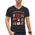 All Booked For Valentine Coquette Bow Girl Women Teacher Men's V-Neck T-Shirt