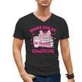 All Booked For Valentines Book Reading Coquette Bow Men's V-Neck T-Shirt