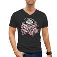 All Booked For Valentine's Coquette Bow Books Teacher Girly Men's V-Neck T-Shirt