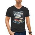Bookmarks Are For Quitters Reading Quote Book Lover Men's V-Neck T-Shirt Bookmarks Are For Quitters Reading Quote Book Lover Men's V-Neck T-Shirt