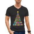 Bookmas Christmas Book Tree Book Lover English Teacher Men's V-Neck T-Shirt Bookmas Christmas Book Tree Book Lover English Teacher Men's V-Neck T-Shirt