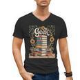 Books Geek Sunflower Floral Cute Vintage Books Reader Lover Men's V-Neck T-Shirt