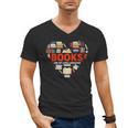 Books Heart Valentines Day Books Are My Love Language Men's V-Neck T-Shirt
