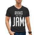 Books Are My Jam Graphic For Introverts Men's V-Neck T-Shirt Books Are My Jam Graphic For Introverts Men's V-Neck T-Shirt
