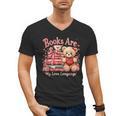 Books Are My Love Language Teddy Bear Book Lovers Valentine Men's V-Neck T-Shirt