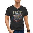 Books Rock Rock'n Roll Science Of Reading Teachers Guitar Men's V-Neck T-Shirt Books Rock Rock'n Roll Science Of Reading Teachers Guitar Men's V-Neck T-Shirt
