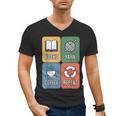 Books Yarn Coffee Repeat Crocheting Men's V-Neck T-Shirt Books Yarn Coffee Repeat Crocheting Men's V-Neck T-Shirt