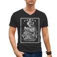 The Bookworm Book Reader Reading Tarot Card Witchy Moon Men's V-Neck T-Shirt