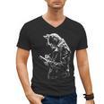 Cat Holds Book Writing Animal Print Motif Drawing Art Cat Men's V-Neck T-Shirt
