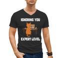 Cat Ignoring You Expert Level Orange Tabby Introvert Men's V-Neck T-Shirt Cat Ignoring You Expert Level Orange Tabby Introvert Men's V-Neck T-Shirt