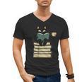 Cat Reading Book Men's V-Neck T-Shirt