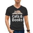 Cats And Books Men's V-Neck T-Shirt