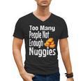 Chicken Nugget Saying Introvert Nuggie Foodie Food Men's V-Neck T-Shirt Chicken Nugget Saying Introvert Nuggie Foodie Food Men's V-Neck T-Shirt