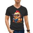 Chicken Reading a Book Farm Animal Chick Men's V-Neck T-Shirt Chicken Reading a Book Farm Animal Chick Men's V-Neck T-Shirt
