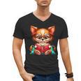 Chihuahua Reading a Book Dog Men's V-Neck T-Shirt Chihuahua Reading a Book Dog Men's V-Neck T-Shirt