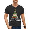 Christmas Book Tree All Booked For Xmas Men's V-Neck T-Shirt