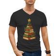 Christmas Book Tree Bookshelf Holiday For Readers Librarians Men's V-Neck T-Shirt Christmas Book Tree Bookshelf Holiday For Readers Librarians Men's V-Neck T-Shirt