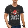 Christmas Matching Most Likely To Read A Book PJS Men's V-Neck T-Shirt