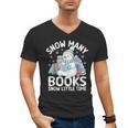 Christmas Reading Snowman So Many Books Men Women Kids Men's V-Neck T-Shirt Christmas Reading Snowman So Many Books Men Women Kids Men's V-Neck T-Shirt