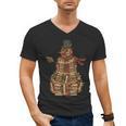 Christmas Snowman Made Of Books Holiday Reading Xmas Men's V-Neck T-Shirt