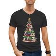 Christmas Tree Of Books For Readers And Librarians Men's V-Neck T-Shirt Christmas Tree Of Books For Readers And Librarians Men's V-Neck T-Shirt