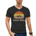 Coffee Beans & Books Retro Bookworm Librarian Men's V-Neck T-Shirt