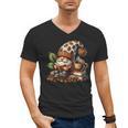 Coffee And Book Reading Accessories For Book Lovers Gnome Men's V-Neck T-Shirt Coffee And Book Reading Accessories For Book Lovers Gnome Men's V-Neck T-Shirt