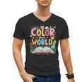 Color Our World Book Reading Program 2026 Summer Men's V-Neck T-Shirt