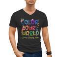 Color Our World Summer Reading 2025 Boho Wildflower Book Men's V-Neck T-Shirt Color Our World Summer Reading 2025 Boho Wildflower Book Men's V-Neck T-Shirt