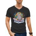 Color Our World Summer Reading 2025 Cute Book Wildflowers Men's V-Neck T-Shirt