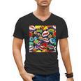 Comic Book Pop Art Modern Fun Men's V-Neck T-Shirt Comic Book Pop Art Modern Fun Men's V-Neck T-Shirt