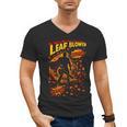 Comic Book Superhero Fall Season Leaf Blower Men's V-Neck T-Shirt