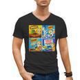 Comic Reader Comic Book Merch Vintage Reading Comic Books Men's V-Neck T-Shirt