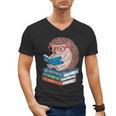 Cool Hedgehog Book Nerd Readers Men's V-Neck T-Shirt Cool Hedgehog Book Nerd Readers Men's V-Neck T-Shirt