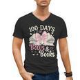 Coquette 100 Days Of Bows Books Reading 100th Day Of School Men's V-Neck T-Shirt Coquette 100 Days Of Bows Books Reading 100th Day Of School Men's V-Neck T-Shirt