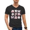 Coquette Bow Book Coffee Valentines Bookish Library Teacher Men's V-Neck T-Shirt Coquette Bow Book Coffee Valentines Bookish Library Teacher Men's V-Neck T-Shirt