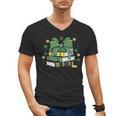 Coquette Bow Books St Patrick's Shamrock Bookworm Librarian Men's V-Neck T-Shirt